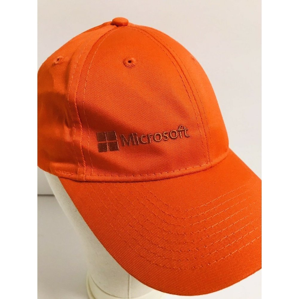 Microsoft Orange Employee Uniform Windows Adjustable Hat